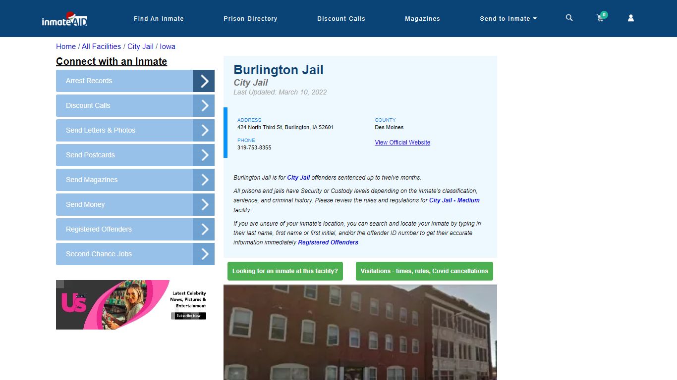 Burlington Jail | Inmate Locator