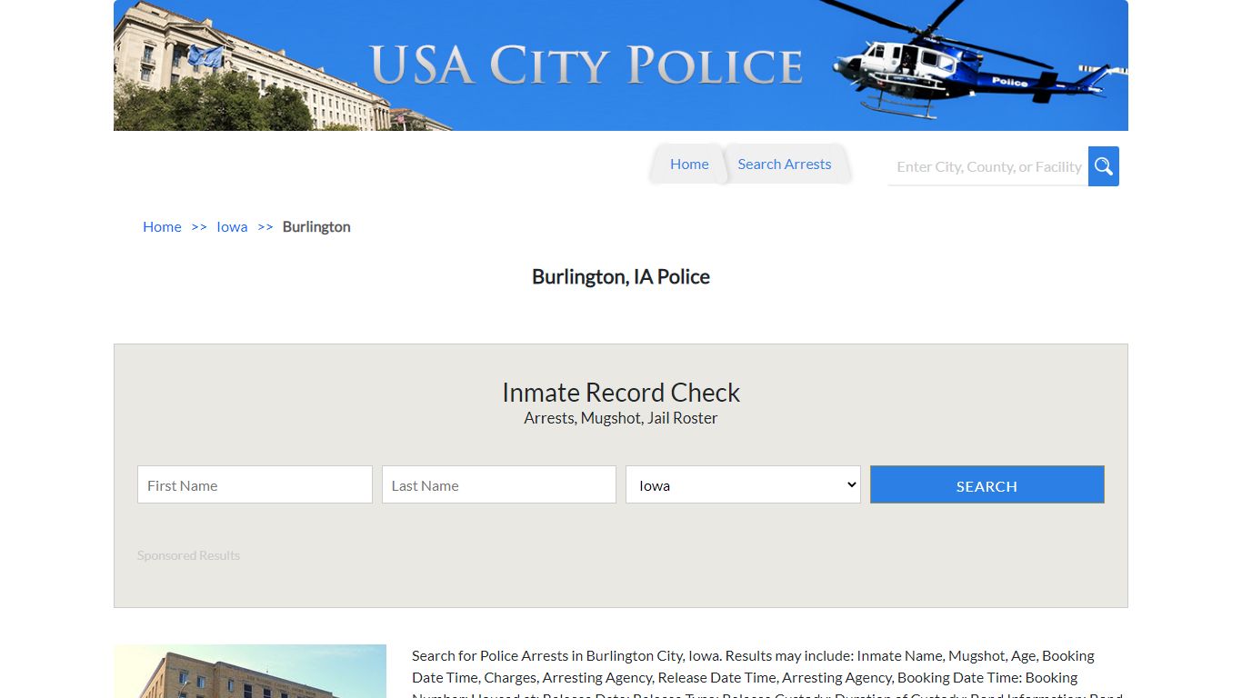 Burlington, IA Police | Jail Records